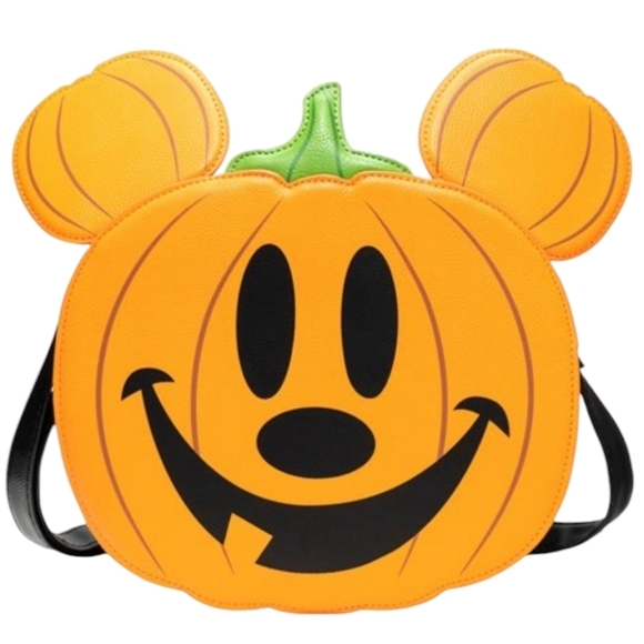 Loungefly Mickey Mouse Jack-o-Lantern Crossbody Bag Purse - Picture 12 of 12